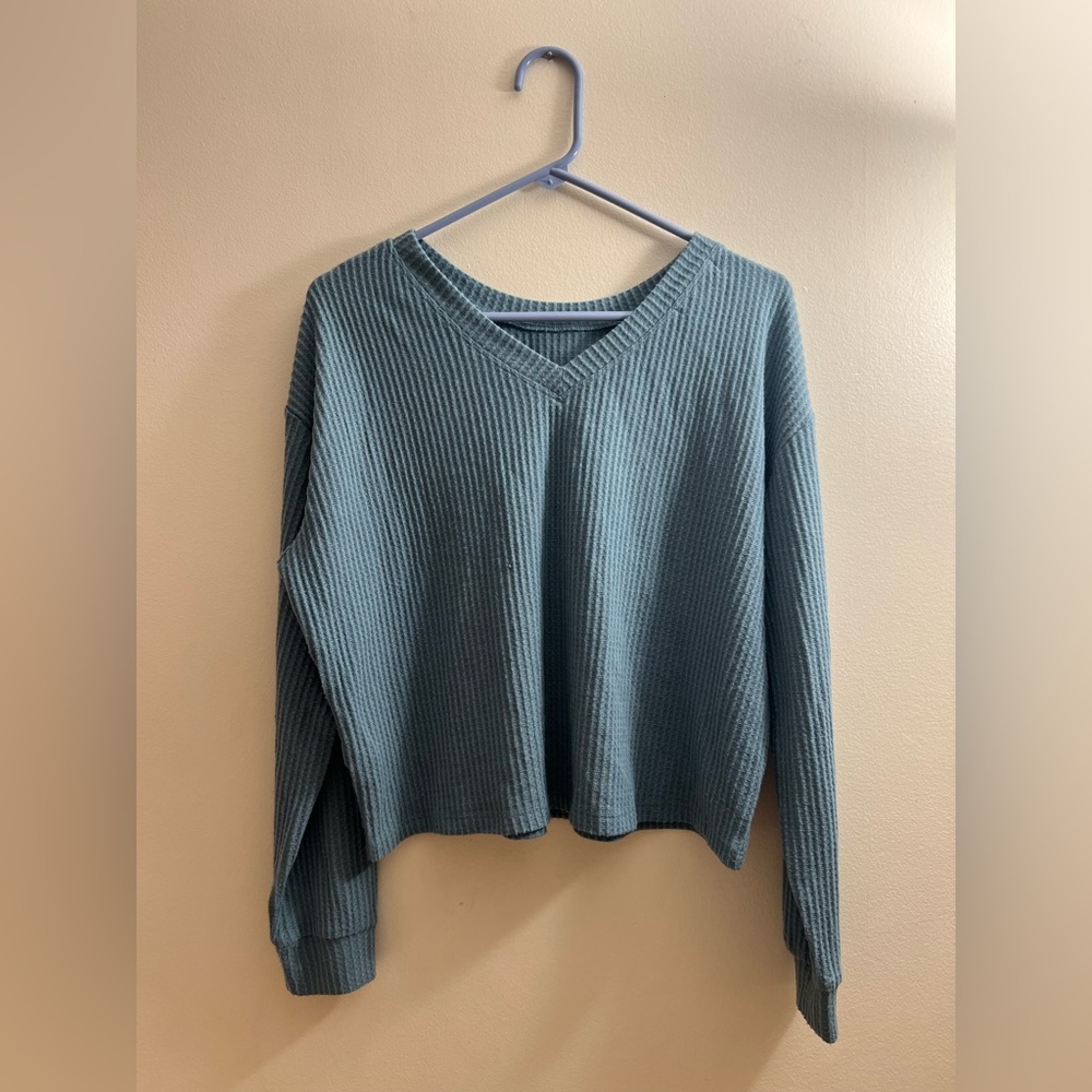 Aeropostale Reversible Waffle Knit Top